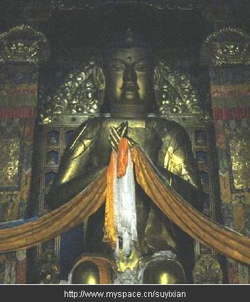 圖一 拉卜楞寺彌勒佛像