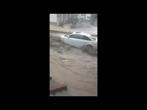 甘肃暴雨 白龙江暴涨超警戒水位 下游洪水泛滥 街道变河流……