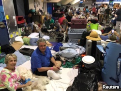 灾民在佛罗里达的一个收容所。（2017年9月9日）