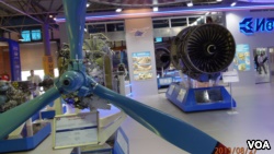 2013年莫斯科航展上乌克兰西奇公司展出的航空引擎。