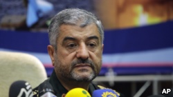 伊朗革命卫队指挥官贾法里在德黑兰出席一个记者会。（2017年9月16日）